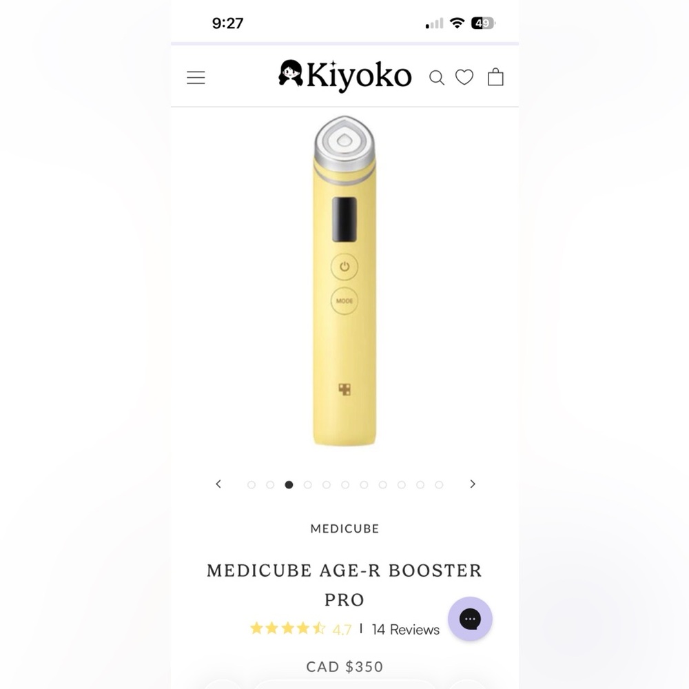 medicube - Age-R Booster Pro - Yellow BNIB
